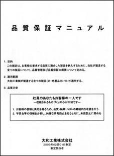 品質保証マニュアル